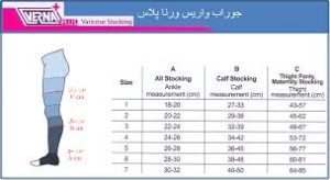 جوراب واریس زیر زانو ورنا پلاس